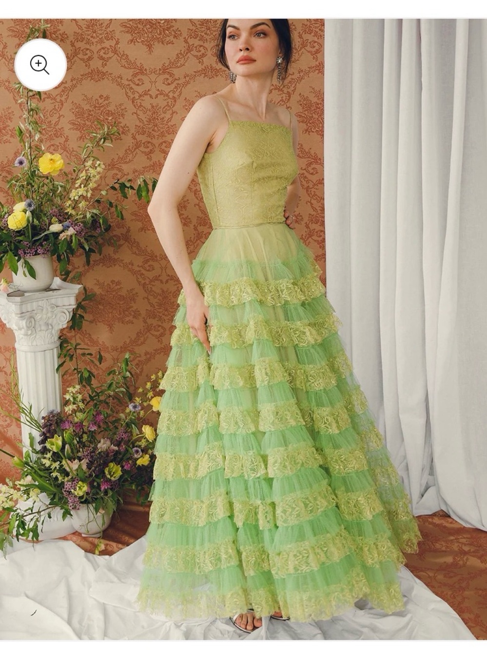 Chartreuse Cupcake Gown Vintage 1950’s